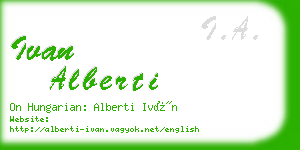 ivan alberti business card